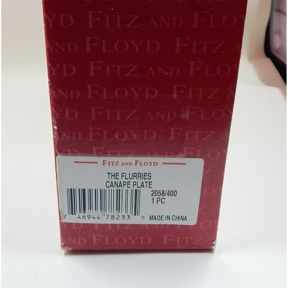 Fitz and Floyd Essentials The Flurries Snowmen Canape Tidbit Candy Plate Dish - Picture 11 of 11